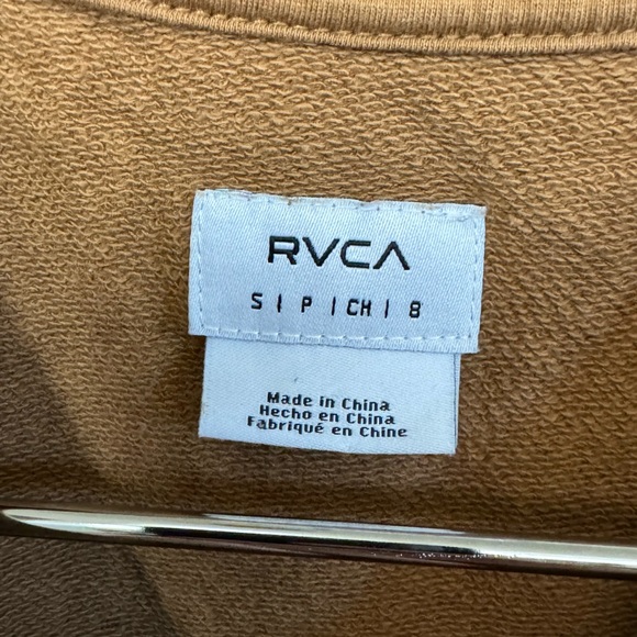 Retro RVCA Brown 70s Vibe Crew SUN Art Surf Women’s S Sweatshirt - Picture 6 of 6